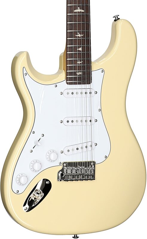 PRS Paul Reed Smith SE Silver Sky Electric Guitar, Left-Handed, Maple Fretboard (with Gig Bag), Moon White, Open Box (Very Good), Full Left Front