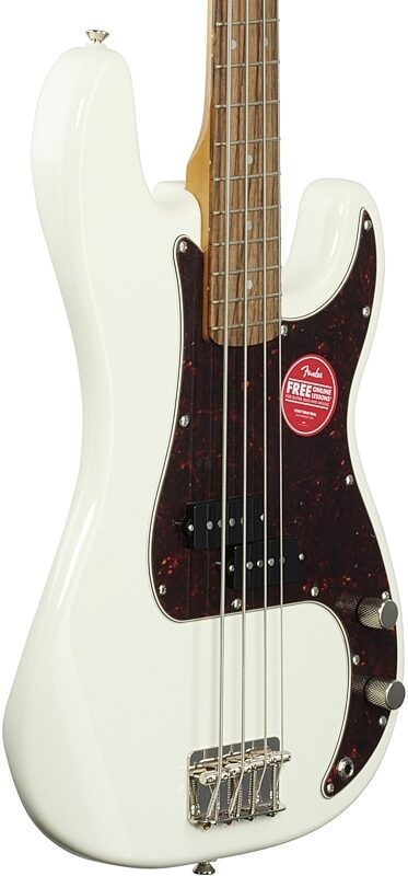 Squier Classic Vibe '60s Precision Bass, with Laurel Fingerboard, Olympic White, Full Left Front