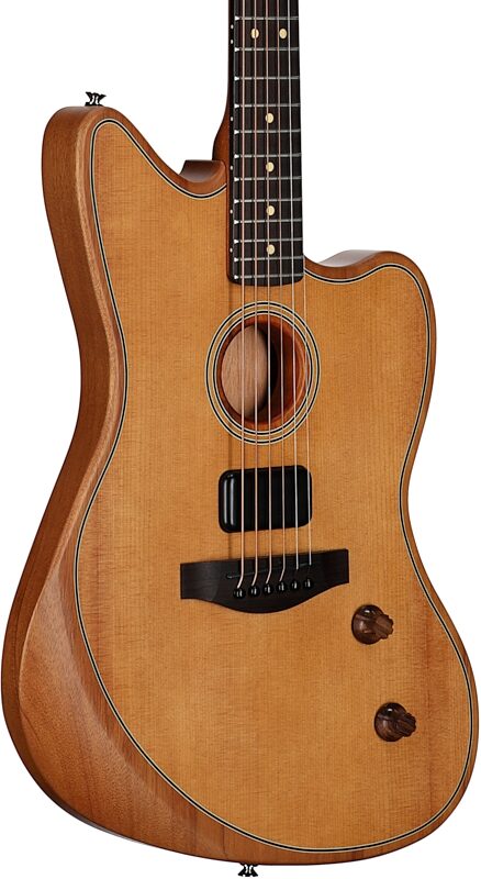 Fender Acoustasonic Standard Jazzmaster Acoustic-Electric Guitar, Aged Natural, Full Left Front