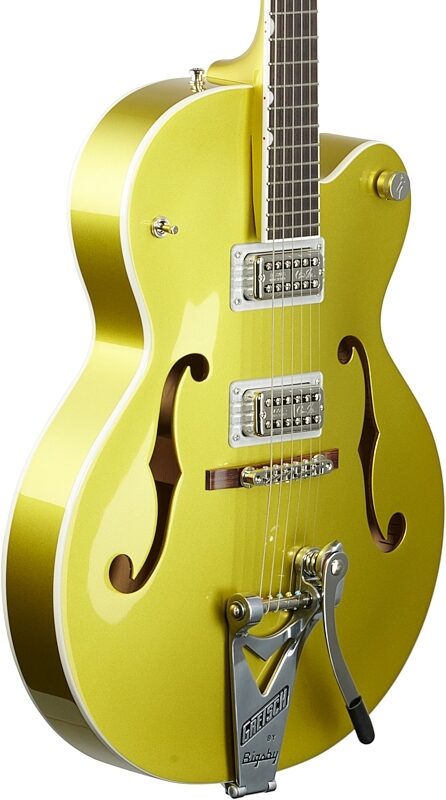 Gretsch G6120T-HR Brian Setzer Signature Hot Rod Hollow Body with Bigsby (with Case), Lime Gold, Full Left Front