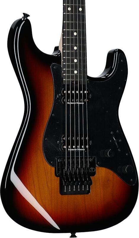 Charvel Pro Mod SC1 Electric Guitar, with Ebony Neck, 3-Tone Sunburst, Full Left Front