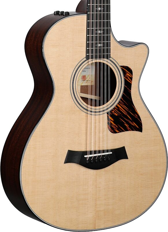 Taylor 352ce 12 Fret Grand Concert Acoustic-Electric Guitar, 12-String (with Case), Natural, Full Left Front