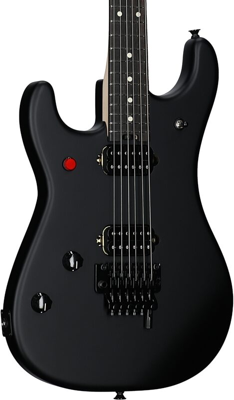 EVH Eddie Van Halen 5150 Series Standard Electric Guitar, Left-Handed, Satin Black, Full Left Front