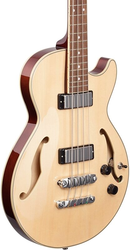 Ibanez AGB200 Artcore Semi-Hollow Electric Bass, Natural, Full Left Front