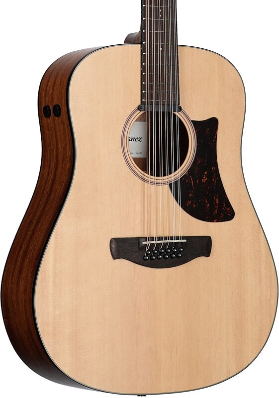 Ibanez AAD1012E Advanced Acoustic 12-String Acoustic-Electric Guitar, Natural Open, Full Left Front