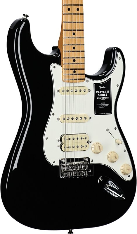 Fender Player II Stratocaster HSS Electric Guitar, with Maple Fingerboard, Black, USED, Blemished, Full Left Front