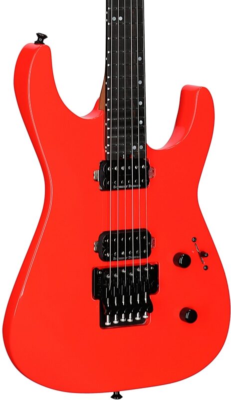 Jackson American Series Virtuoso Electric Guitar (with Case), Rocket Red, Full Left Front