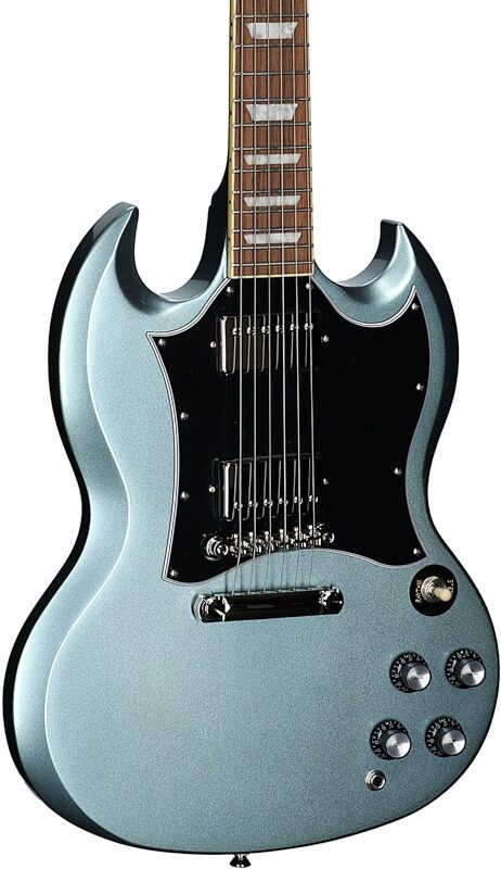 Epiphone Inspired by Gibson SG Standard Electric Guitar (with Gig Bag), Pelham Blue, Full Left Front