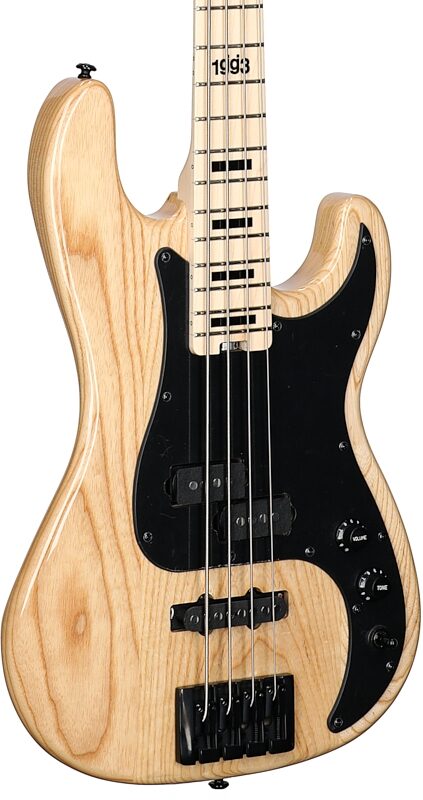 Schecter Justin Beck V Anniversary Electric Bass, Gloss Natural, Full Left Front