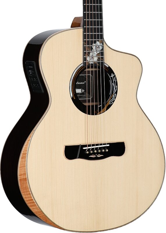 Merida Winter Grand Concert Acoustic-Electric Guitar (with Gig Bag), New, Full Left Front