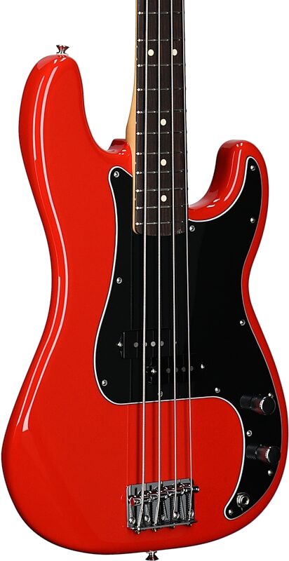 Fender Player II Precision Electric Bass, with Rosewood Fingerboard, Coral Red, Full Left Front