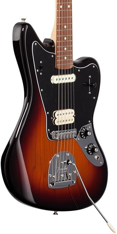 Fender Player Jaguar Pau Ferro Electric Guitar, 3-Color Sunburst, Full Left Front