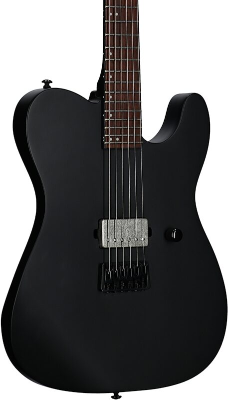 ESP LTD TE-201 Electric Guitar, Black Satin, Full Left Front