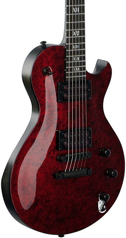 Schecter Solo II Apocalypse Electric Guitar, Red Reign, Stop Tail Bridge, Full Left Front
