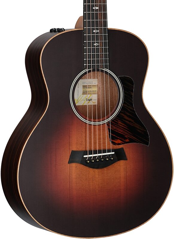 Taylor 50th Anniversary GS Mini-e Rosewood SB LTD Acoustic-Electric Guitar (with Gig Bag), Rosewood Sunburst, Full Left Front