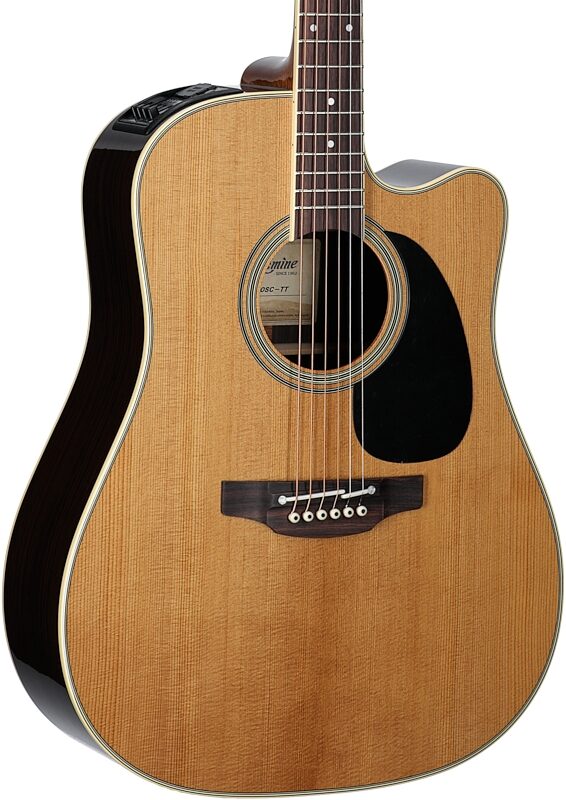 Takamine EF360SCTT Acoustic-Electric Guitar (with Case), Natural, Full Left Front