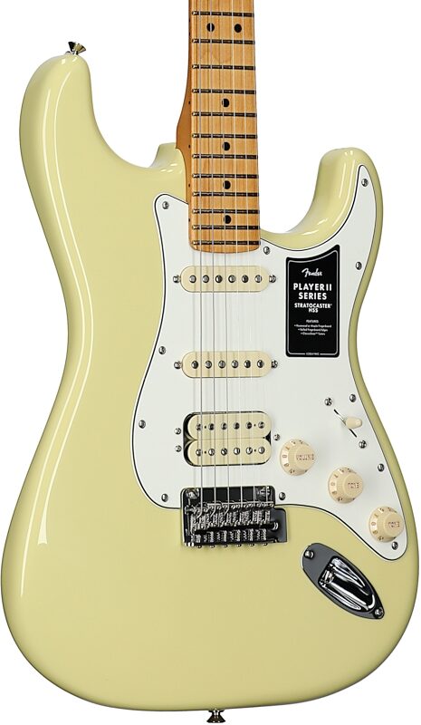 Fender Player II Stratocaster HSS Electric Guitar, with Maple Fingerboard, Hialeah Yellow, USED, Scratch and Dent, Full Left Front