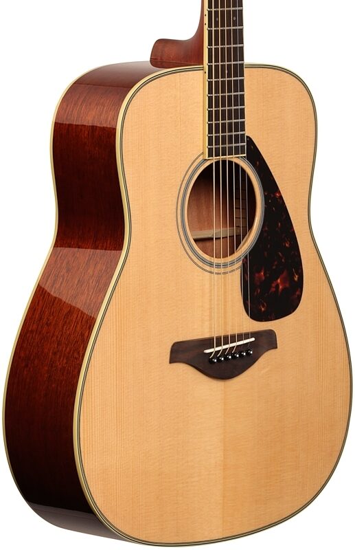 Yamaha FG820 Folk Acoustic Guitar, Natural, Full Left Front