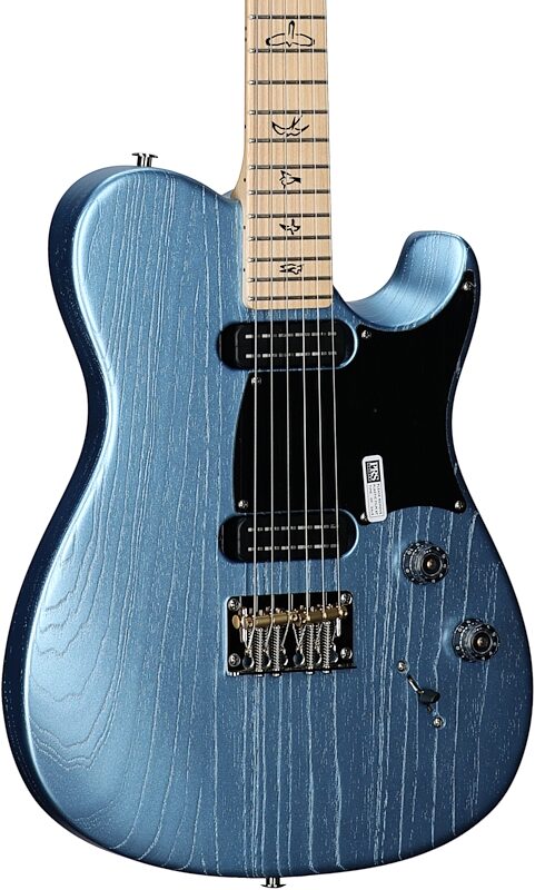PRS Paul Reed Smith NF 53 Electric Guitar (with Gig Bag), Satin Frost Blue Metallic, Full Left Front