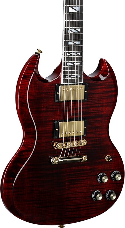 Gibson SG Supreme Electric Guitar (with Case), Wine Red, Blemished, Full Left Front
