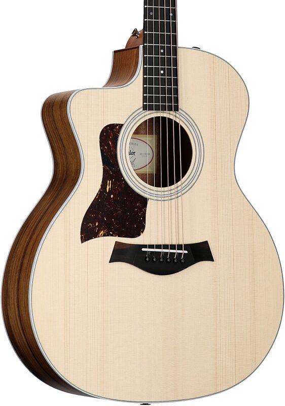 Taylor 214ce Koa Grand Auditorium Acoustic-Electric Guitar, Left-Handed, Natural, Full Left Front