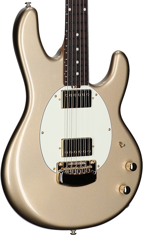 Ernie Ball Music Man StingRay II Cory Wong Electric Guitar, Cashmere, Full Left Front