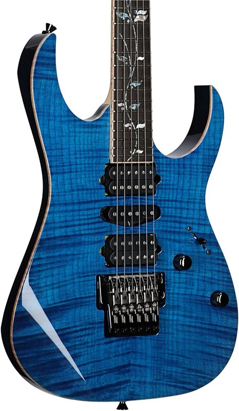 Ibanez RG8570 J Custom Electric Guitar (with Case), Royal Blue Sapphire, Full Left Front