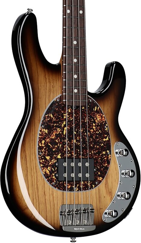 Ernie Ball Music Man StingRay Special Electric Bass (with Case), Burnt Ends, Full Left Front