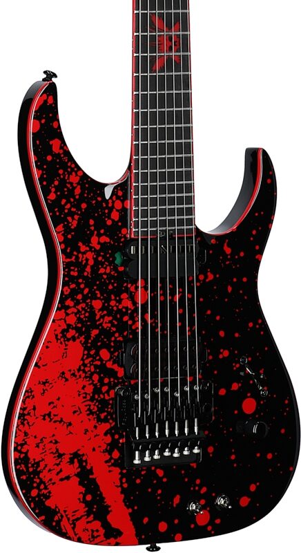 Schecter Sullivan King Banshee 7FR-S Electric Guitar, Obsidian, Full Left Front