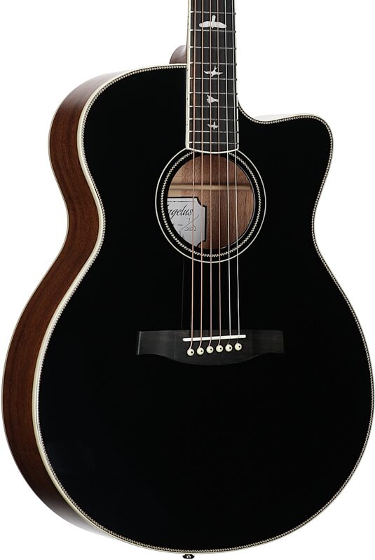 PRS Paul Reed Smith SE A20E Acoustic-Electric Guitar (with Gig Bag), Black, Full Left Front