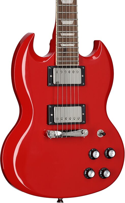 Epiphone Power Player SG Electric Guitar (with Gig Bag), Lava Red, Full Left Front