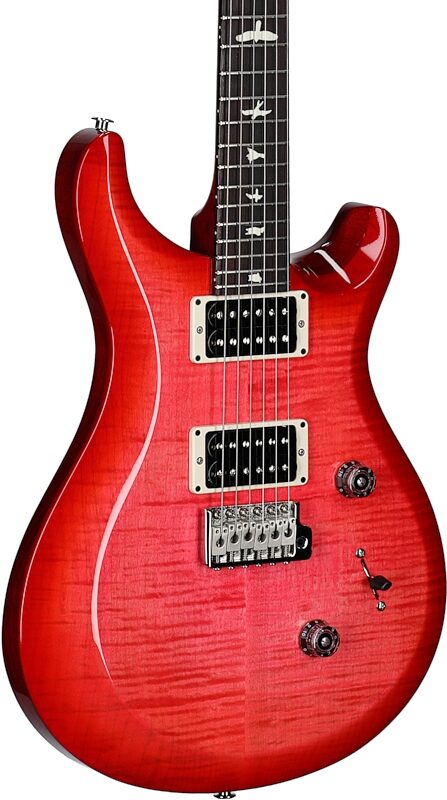 PRS Paul Reed Smith S2 Custom 24 Gloss Pattern Thin Electric Guitar (with Gig Bag), Bonni Pink Cherry Burst, Full Left Front