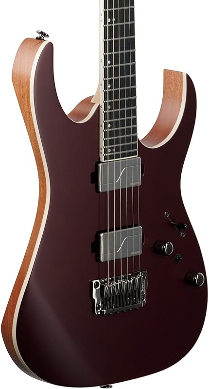 Ibanez RG5121 Prestige Electric Guitar (with Case), Burgundy Metallic Flat, Full Left Front