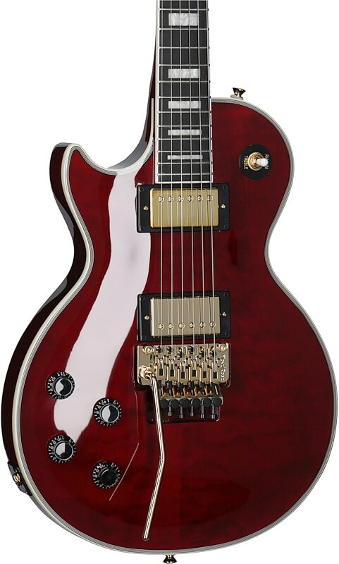 Epiphone Alex Lifeson Les Paul Custom Axcess Electric Guitar (Left Handed, with Case), New, Full Left Front