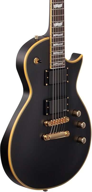 ESP LTD EC-1000 Deluxe Series Electric Guitar, Vintage Black, Full Left Front