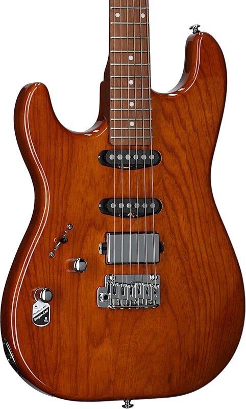 Schecter Traditional Van Nuys Electric Guitar, Left-Handed, Natural Ash, Full Left Front