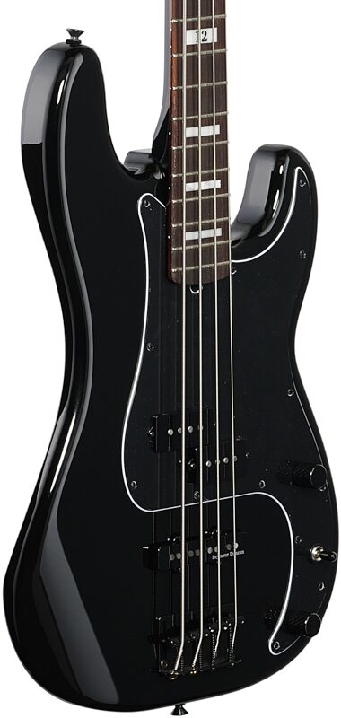 Fender Duff McKagan Deluxe Precision Electric Bass, Rosewood Fingerboard (with Gig Bag), Black, Full Left Front