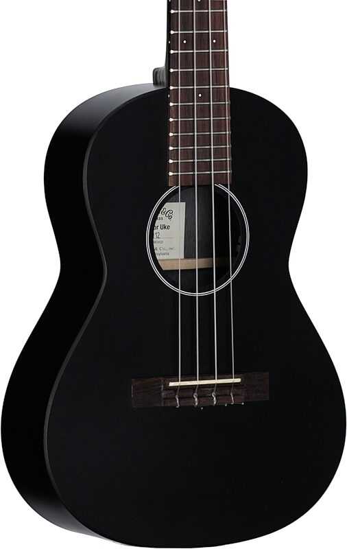 Martin 0X Tenor Ukelele (with Soft Shell Case), Black, Full Left Front