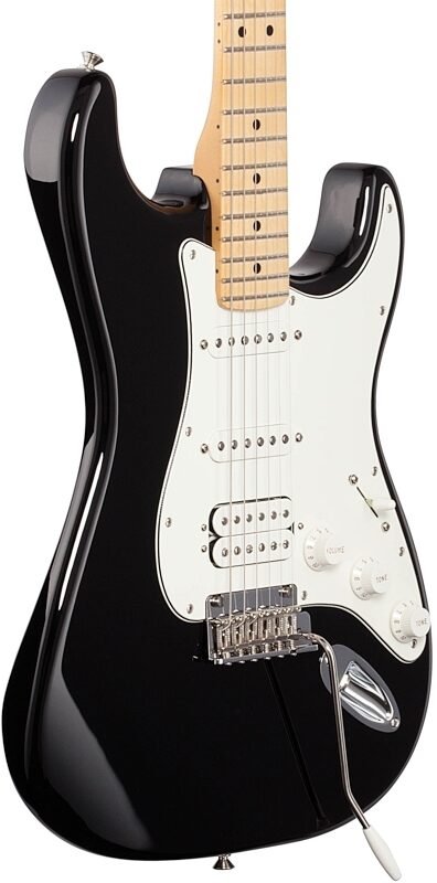 Fender Player Stratocaster HSS Electric Guitar (Maple Fingerboard), Black, Full Left Front