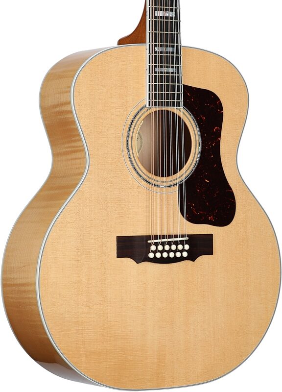 Guild F-512E Jumbo Maple Acoustic-Electric Guitar, 12-String (with Case), New, Full Left Front