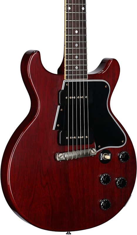 Gibson Custom 1960 Les Paul Special Double Cut Electric Guitar (with Case), Cherry, Full Left Front