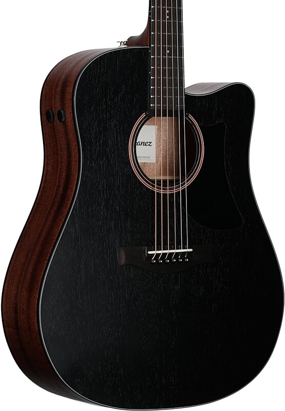 Ibanez AAD190CE Advanced Acoustic Acoustic-Electric Guitar, Weathered Black, Full Left Front