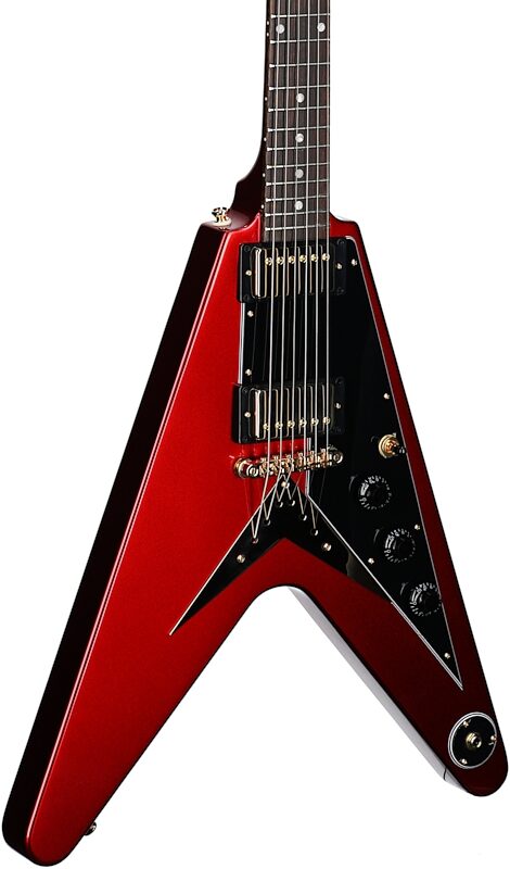 Epiphone Exclusive Flying V Electric Guitar, Ruby Red, Full Left Front
