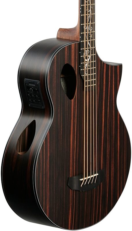 Michael Kelly Dragonfly 5 Acoustic-Electric Bass Guitar, 5-String, Ovangkol Fingerboard, Java, Full Left Front
