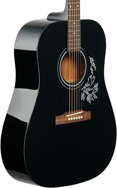 Epiphone Starling Dreadnought Acoustic Guitar, Ebony, Full Left Front