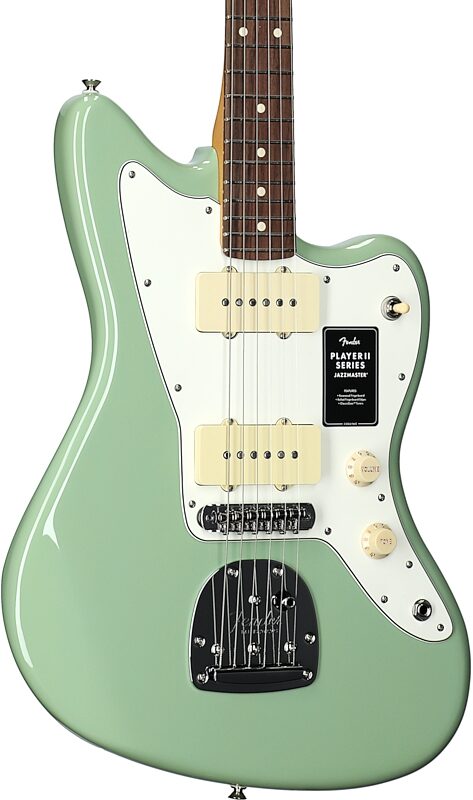 Fender Player II Jazzmaster Electric Guitar, with Rosewood Fingerboard, Birch Green, Full Left Front