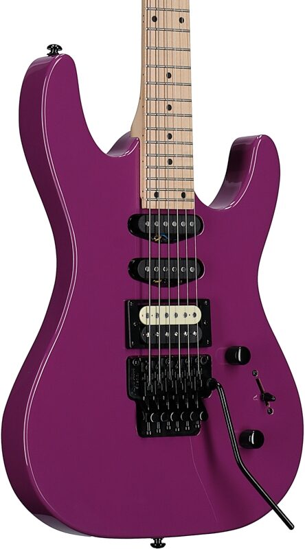 Kramer Striker HSS Electric Guitar, Maple Fingerboard, Majestic Purple, Scratch and Dent, Full Left Front