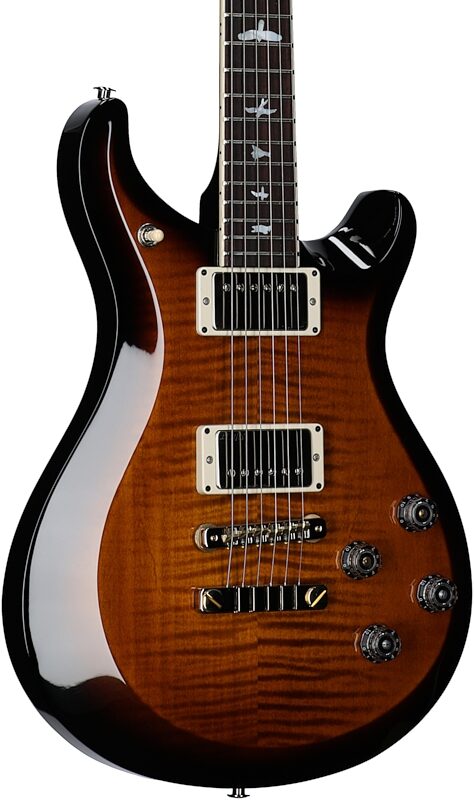 PRS Paul Reed Smith 10th Anniversary S2 McCarty 594 Electric Guitar (with Gig Bag), Black Amber, Full Left Front