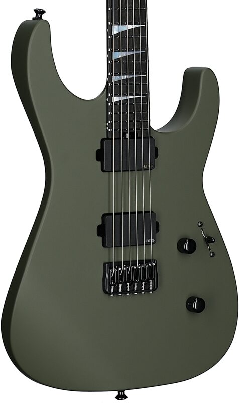 Jackson American Soloist SL2MG HT Electric Guitar (with Case), Matte Army Drab, Full Left Front