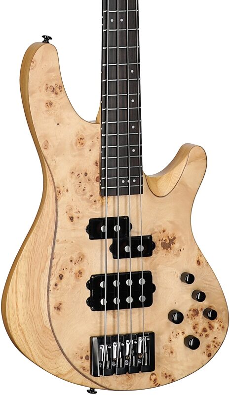 Schecter Reaper-4 Electric Bass, Natural Satin, Full Left Front